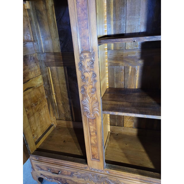 Walnut and Elm Bresse Wardrobe For Sale - Image 5 of 12