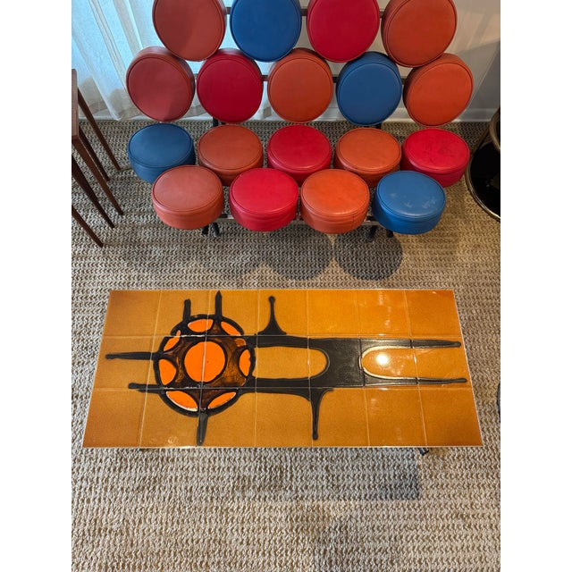 A Vintage Ceramic Tile Coffee Table Designed Attributed to Adri Belgique, Circa 1960s. For Sale - Image 11 of 12