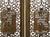 Oriental Rustic Vintage Finish Openwork Geometric 4 Panels Wood Floor Screen For Sale - Image 10 of 10