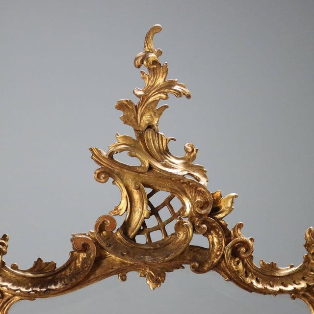 Screen Rococo Style in Carved Wood and Silk For Sale - Image 3 of 11