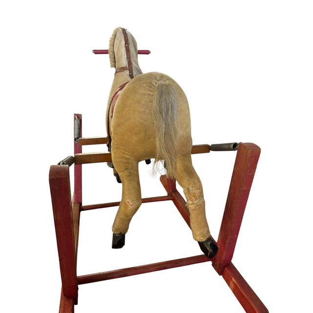 Wood Antique Early 20th Century Spring Mounted Child's Rocking Horse, Circa 1920 For Sale - Image 7 of 12