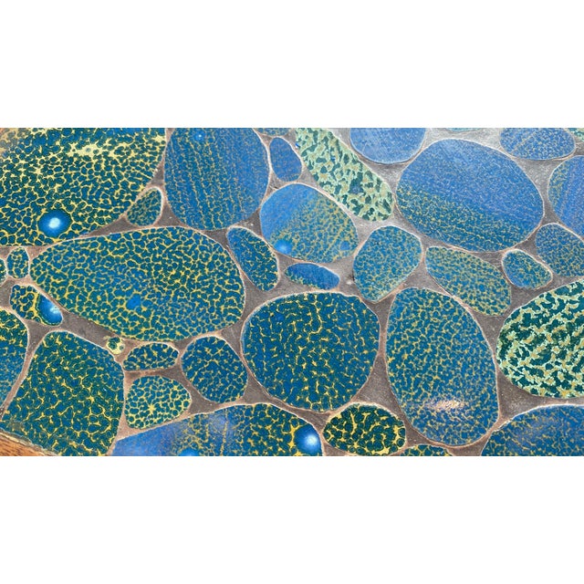 Mid-Century California Mosaic Tile Top Accent Table – Provenance: Eve Paige Spencer Collection For Sale - Image 14 of 15