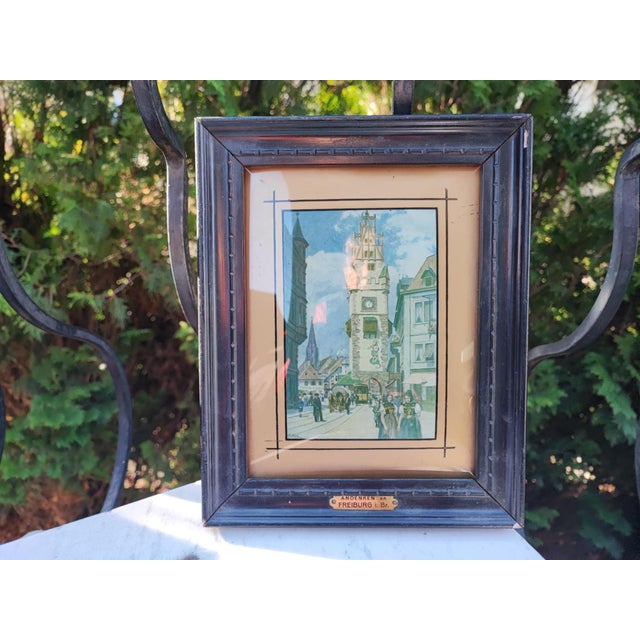 Antique Lithograph, Freiburg, 1890s For Sale - Image 11 of 11