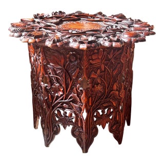 Early 20th Century Monumental Carved Chinese Art Nouveau Table For Sale