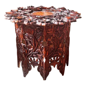 Early 20th Century Monumental Carved Chinese Art Nouveau Table