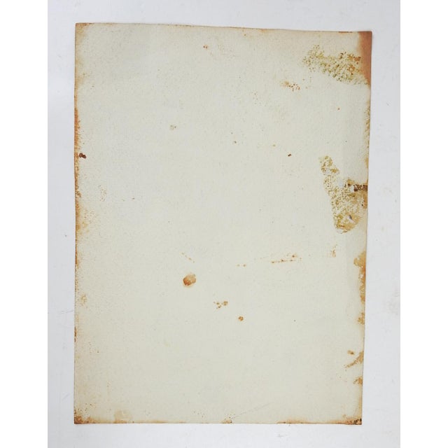 Early 20th Century Country Road Landscape Watercolor Painting For Sale - Image 4 of 4