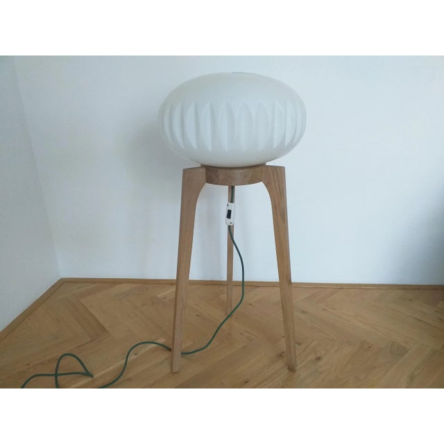 Wood Large Mid-Century Floor Lamp from ÚLUV, 1970s For Sale - Image 7 of 8