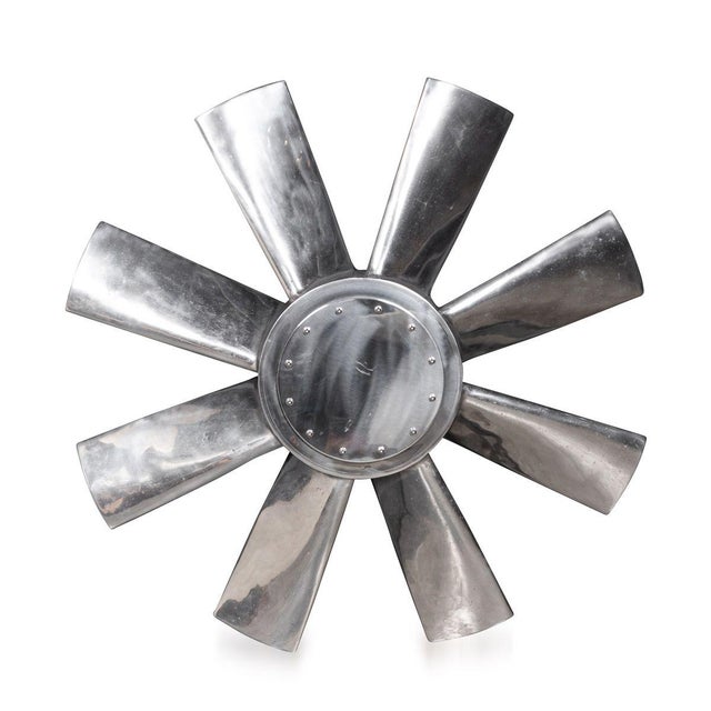 Large Polished Intake Fan Blade, Circa 1950 For Sale - Image 13 of 13
