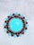 Glass 1950s Crown Trifari Turquoise Cabochon Necklace and Convertible Brooch Pendant Set For Sale - Image 7 of 10