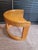 1970s Post Modern Solid Oak Crescent Shape Side Table For Sale - Image 4 of 5