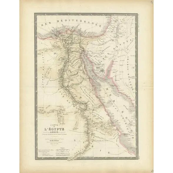 Antique Map of Egypt, 1875 For Sale - Image 6 of 6