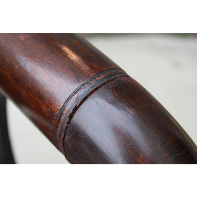 Burnt Umber Empire Mahogany Rolled Arm Settee With Claw Feet For Sale - Image 8 of 12