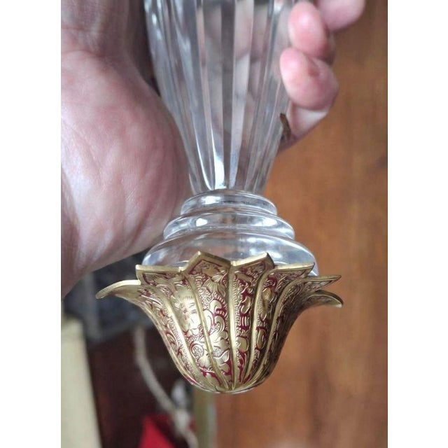 1920s French Regency Crystal Floral Wall Sconce Attributed to Maison Bagues For Sale - Image 10 of 18