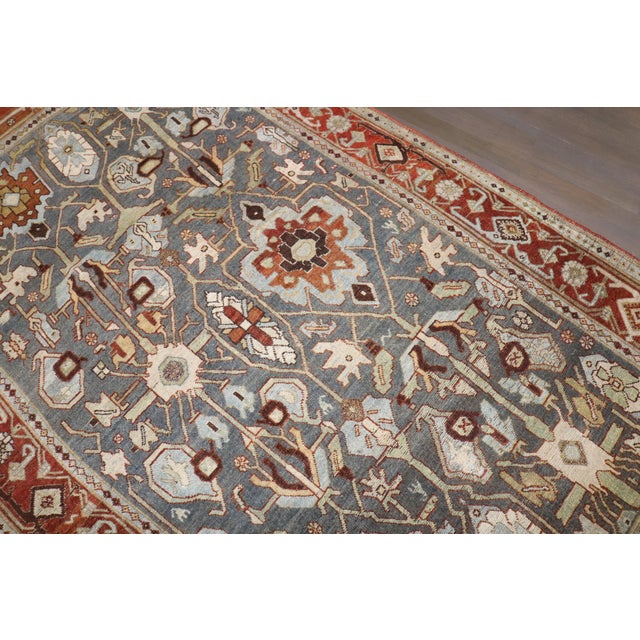 Brown Antique Zabihi Collection Persian Bidjar Accent Rug - 4'5" x 7'6" For Sale - Image 8 of 8