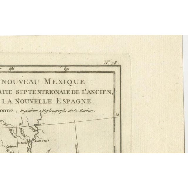 Map of Southern Mexico and New Spain by Rigobert Bonne, 1780s For Sale - Image 5 of 12