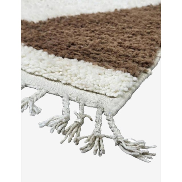 Brown Moroccan Handmade Rug - 9.9 X 8.3 Ft For Sale - Image 4 of 8