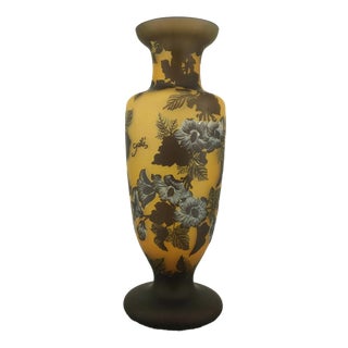 Large Vintage Gallé-Type Vase For Sale