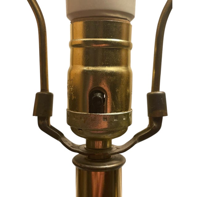 Mid-Century Modern 1960s Stiffel Sculptural Table Lamps, Ceramic and Brass, Mid Century Modern For Sale - Image 3 of 18