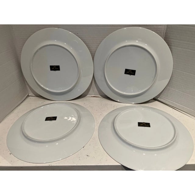 1990s Vintge MCM Asst. Saks Fifth Avenue Porc. Animal Skin Pattern Dinner Plates-Set of 4 For Sale - Image 5 of 5