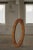 Large Oval Wall Mirror in Pine by Glasmäster Markaryd, Sweden, 1960s For Sale - Image 10 of 17