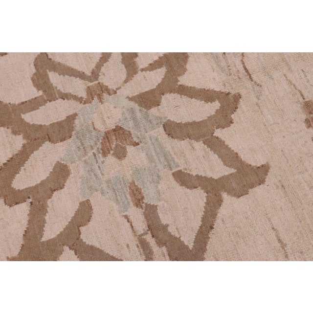 Bohemien Ziegler Tan Green Hand-Knotted Wool Rug - 13'3'' X 17'9'' For Sale In New York - Image 6 of 8