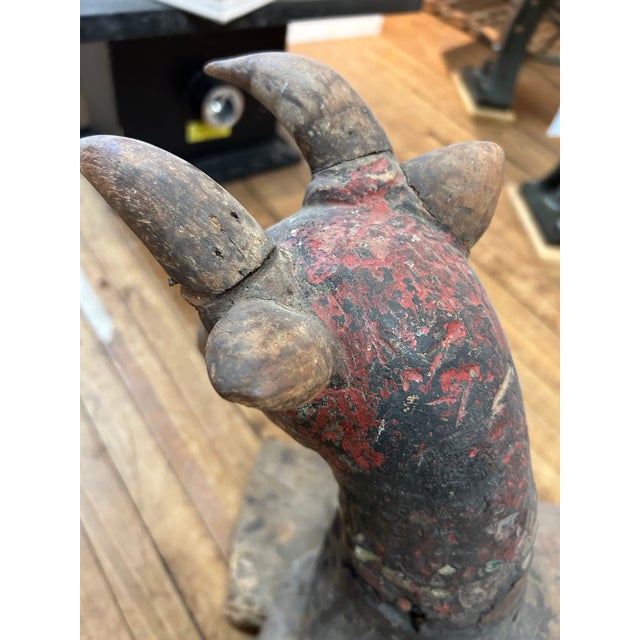 Antique Primitive Thai Ram Sculpture For Sale - Image 11 of 18