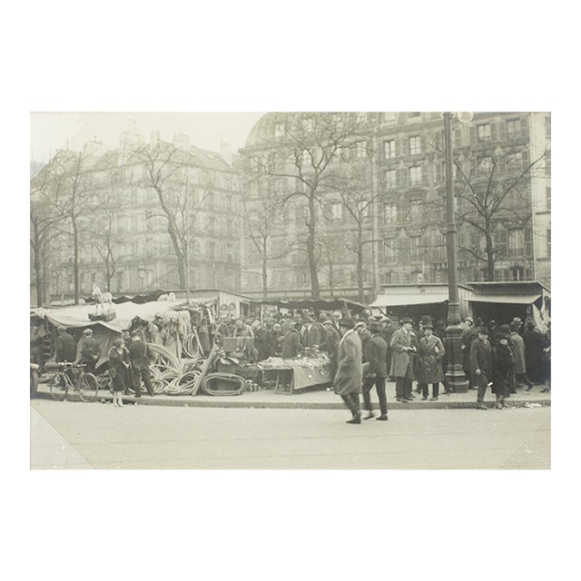 Flea Market in Paris, 1927, Silver Gelatin Black and White Photography For Sale