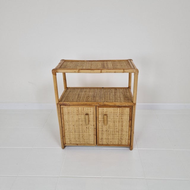 Italian Bamboo and Rattan Cabinet or Bedside Table, 1980s For Sale - Image 16 of 16