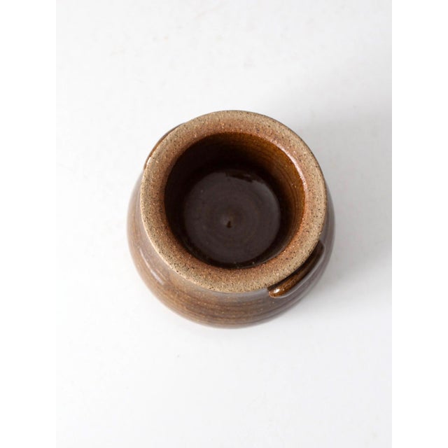 Vintage Handmade Studio Pottery Chilled Server & Butter Crock For Sale - Image 6 of 15