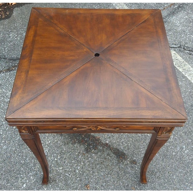 Late 20th Century Late 20th Century Neoclassical Style Mahogany Handkerchief Envelope Games Table For Sale - Image 5 of 14