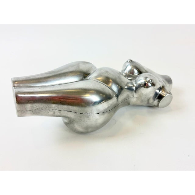 Aluminum Female Torso Sculpture, 1950s, Aluminum For Sale - Image 12 of 15