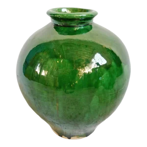 Vintage Ceramic Green Beijing Pot