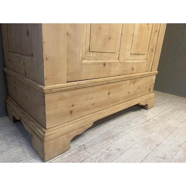 Wood Antique Fir Wardrobe, 1890s For Sale - Image 7 of 18