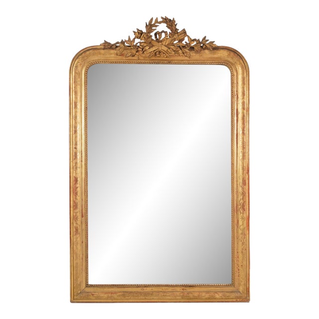 Antique European French Louis Philippe Wall Mirror For Sale