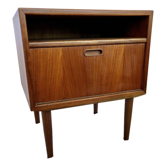 1960s In Style of Arne Vodder Odense Danish Teak Nightstand For Sale