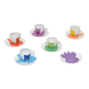 2000s Jeff Koons Illy Collection Pop Art Espresso Porcelain by Rosenthal 2001- 11 Pieces