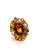 Bochic “Orient” Vintage Natural Citrine, Diamond & Sapphire Ring Set In 18K Gold For Sale - Image 9 of 12