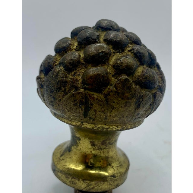 19th Century French Gilded Bronze Finial With Modern Lamp Adapter For Sale - Image 4 of 6