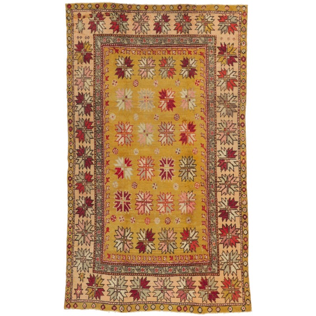 Gold Vintage Turkish Oushak Rug - 05'06 X 09'04 For Sale - Image 8 of 11