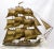 Mid-Century Modern Brass or Bronze Sheet Metal Wall Art Sculpture of a Sail Boat For Sale - Image 3 of 9