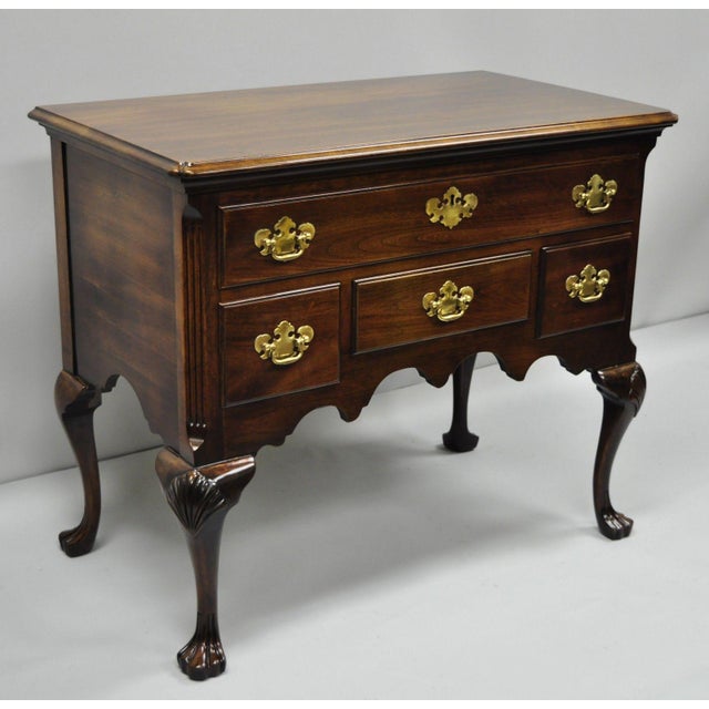 Statton Private Collection Queen Anne Stratford Cherry Wood Lowboy