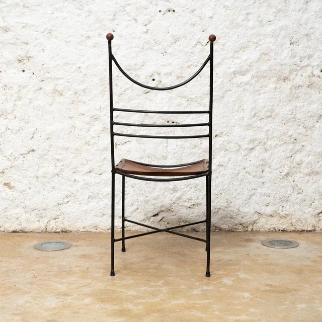 1960s Mid-Century Modern Iron and Leather Chair by Pere Cosp, 1960 For Sale - Image 5 of 13
