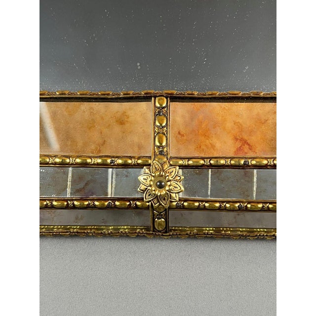 Glass Large 20th Century Rectangular Beveled Mirror For Sale - Image 7 of 10