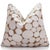 Farmhouse Luxury Ivory Pebble Genuine Cowhide Pillow 18x18 | Handmade Designer Leather Cushion For Sale - Image 3 of 7