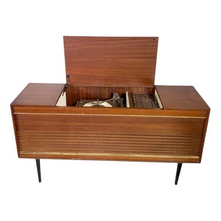 Mid-Century Radiogram with Teak Veneer Cabinet and Integrated Radio, 1960s For Sale