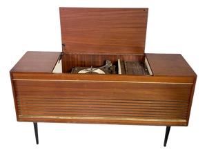 Mid-Century Radiogram with Teak Veneer Cabinet and Integrated Radio, 1960s
