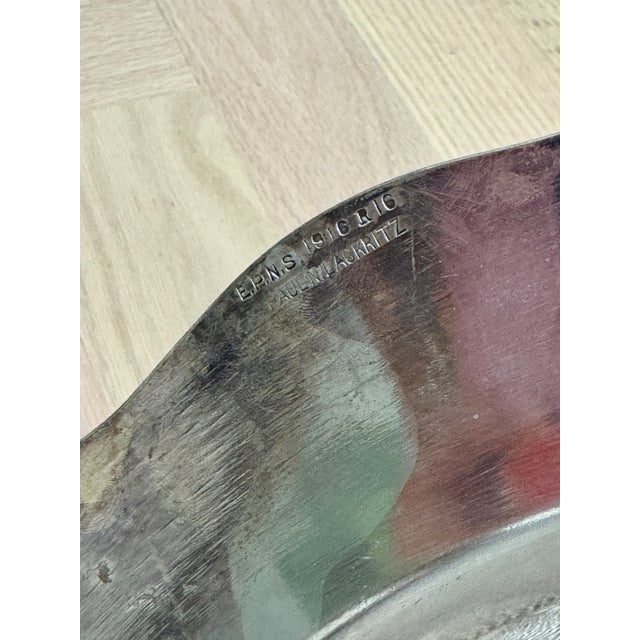 Early 20th Century Vintage Paul N Lackritz Silverplate Serving Tray For Sale - Image 5 of 5