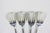 Metal 1937 First Love Set of 4 Vintage Silver Individual Salad Forks Slot Tine, Rogers, Four Plated Matching, Small Dessert Fork For Sale - Image 7 of 9