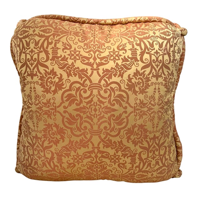 This product consists of one custom Fortuny silk pillow in a luxurious burnt sienna and gold color palette. Made in Italy,...