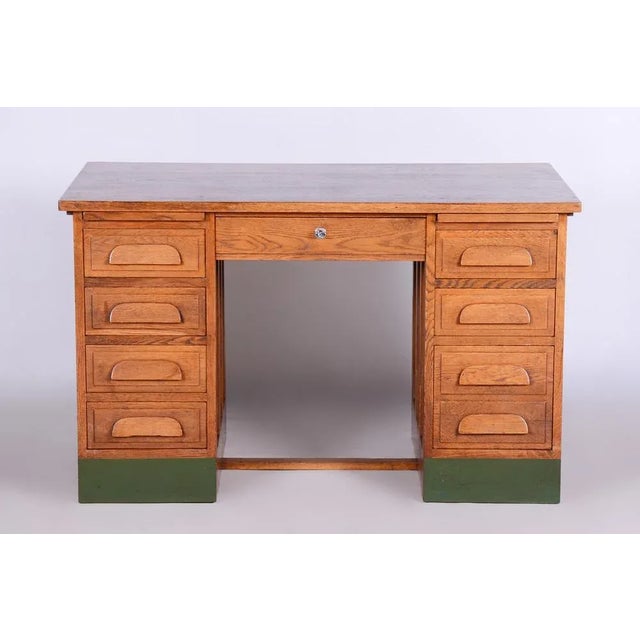 Art Deco Writing Desk in Oak, 1930s For Sale - Image 13 of 13